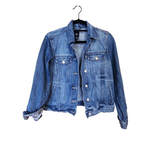 Gap Womens Denim Jean Jacket Medium - Blue - Picture 1 of 3